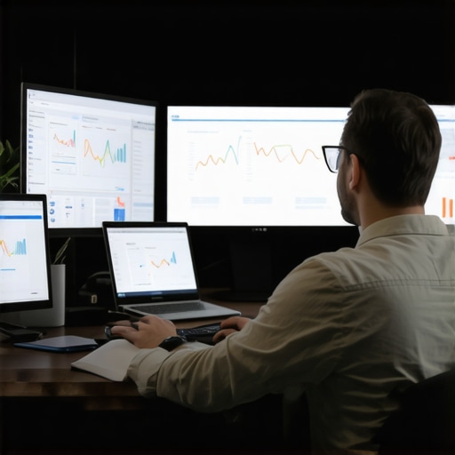 Advanced Local SEO Analysis Business owner reviewing local SEO analytics in a modern office