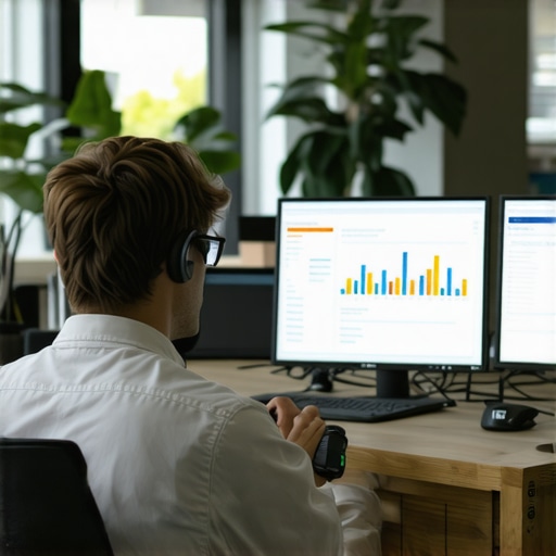 Analyst using AI-powered tools for local search optimization