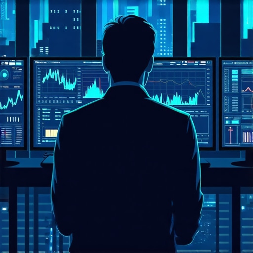 Business owner reviewing digital analytics dashboard with late evening search trends