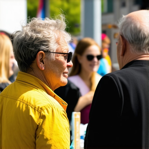 Local community event with businesses and residents