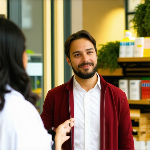 Engaged Local Business Owner Analyzing Customer Interaction Data Business owner analyzing customer engagement data in a local storefront