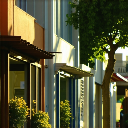 Local businesses and residents interacting in a lively neighborhood