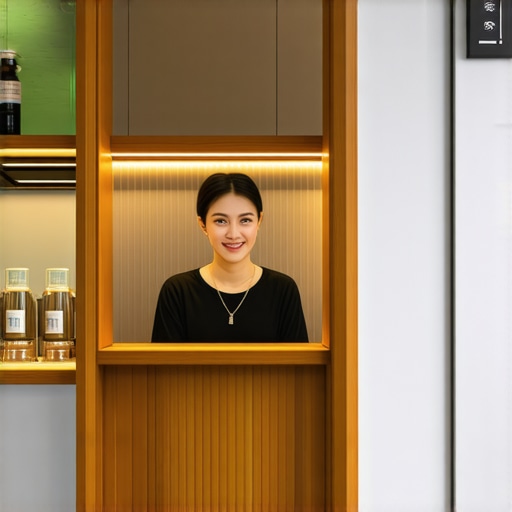 Business utilizing augmented reality for customer interaction in a vibrant urban setting.