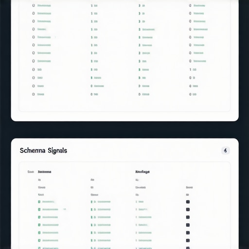 Screenshot of a local SEO analytics dashboard with behavioral signals and schema data