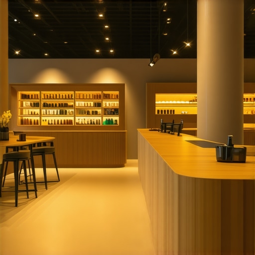 A virtual reality interface showcasing a local business in an immersive AR environment