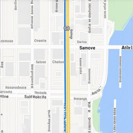 A map with overlays illustrating hyperlocal data analytics for local SEO.