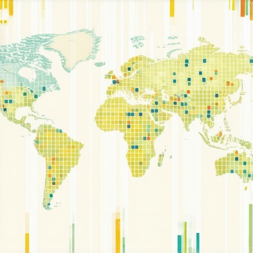 Digital map highlighting local business clusters for SEO optimization.