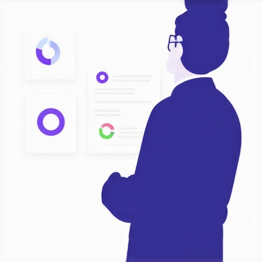 Business owner reviewing local SEO metrics on a digital screen