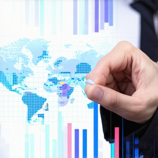 Digital map with analytics overlay highlighting local SEO insights.