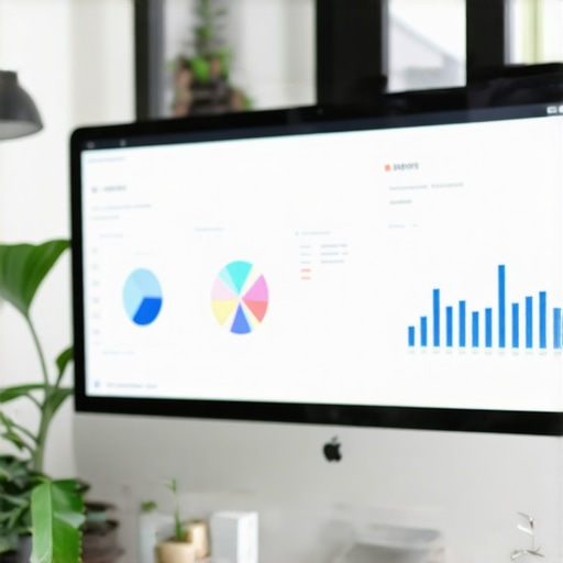 Marketing expert analyzing local SEO analytics on a digital dashboard.