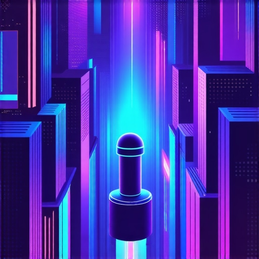 Futuristic cityscape with voice assistants and digital interfaces