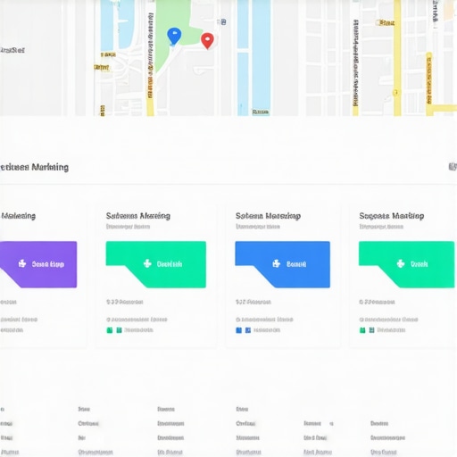 Dashboard illustrating geo-targeted marketing and schema markup for local SEO.