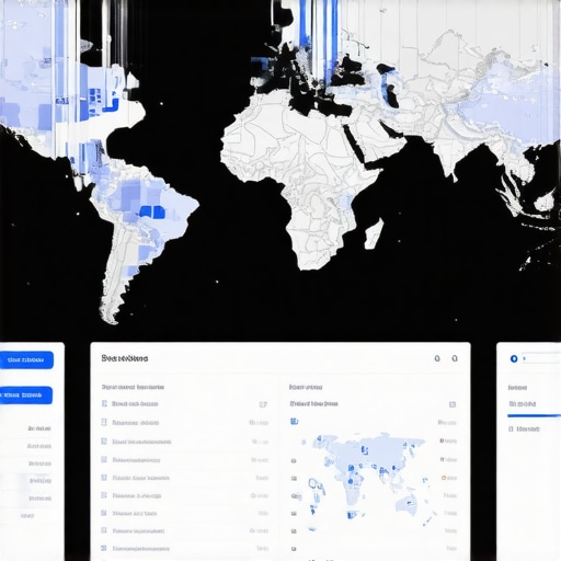 Screenshot of a detailed local SEO analytics dashboard showing maps, charts, and demographic data