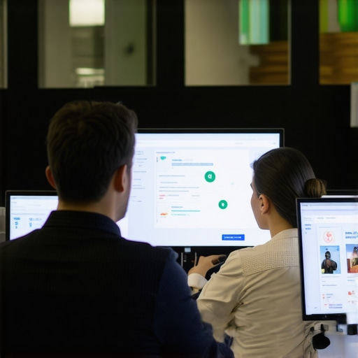 SEO experts analyzing local search data on screens