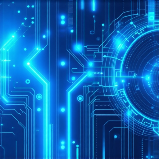 Futuristic visualization of local SEO with AI, AR, blockchain elements