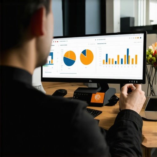 Business professional reviewing digital analytics dashboards for local SEO optimization