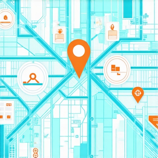 A high-tech dashboard displaying local search metrics, AI analytics, and map rankings.