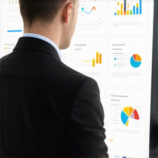 Advanced Local SEO Dashboard Analysis Expert analyzing local SEO metrics and structured data signals on digital dashboard