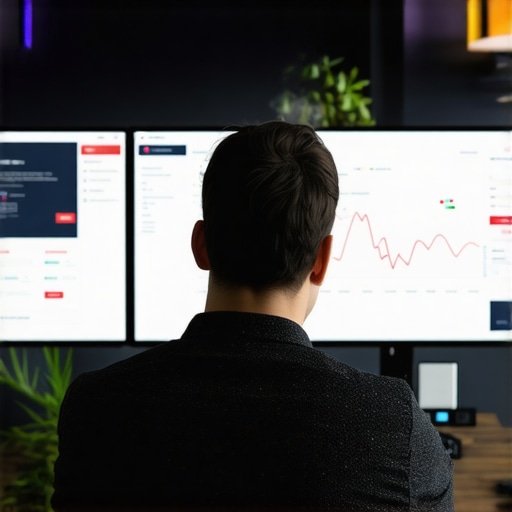 Advanced Local SEO Strategy Analysis Digital strategist analyzing local SEO data on multiple screens