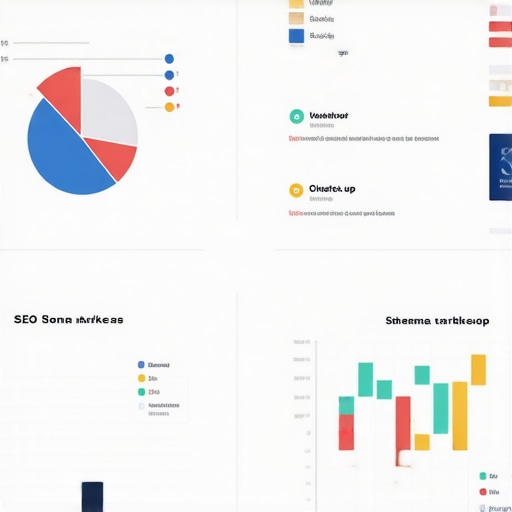 Visual representation of advanced schema, semantic keywords, and local search metrics