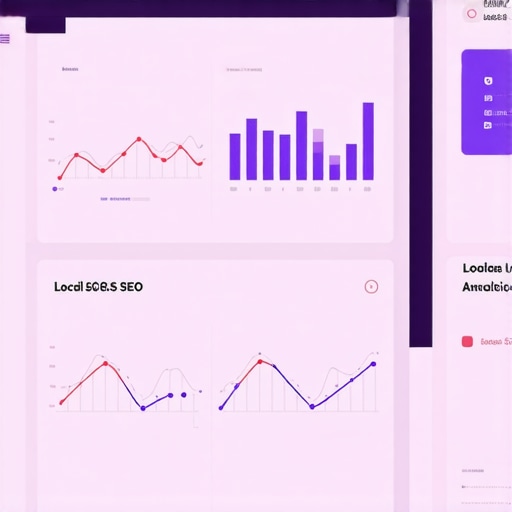 Local SEO Analytics Dashboard A detailed view of local SEO metrics and analytics on a computer screen