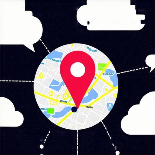 Visual representation of semantic keywords around a business location