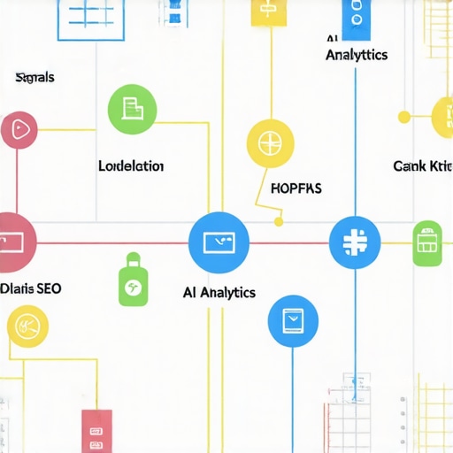 Semantic Web Strategy for Local SEO Diagram illustrating how semantic connections and AI analytics enhance Google Business rankings.