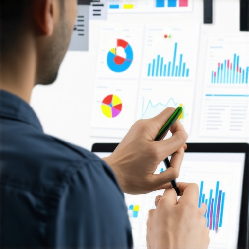 AI-Driven Local SEO Analytics A digital marketer reviewing AI analytics for local SEO performance