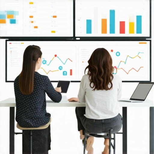 Team analyzing digital marketing data with AI tools for local SEO optimization