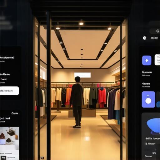 A digital rendering of a store with AR features boosting local customer engagement.