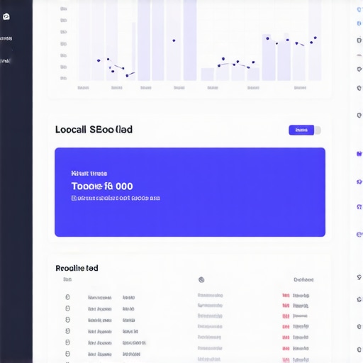 Screenshot of a comprehensive local SEO analytics dashboard showcasing real-time metrics.