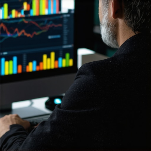 Business owner examining digital analytics and metrics on a computer
