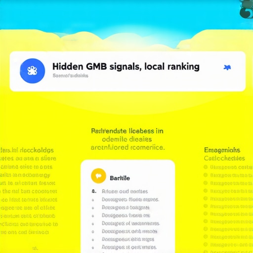 Infographic showcasing lesser-known Google My Business ranking signals.