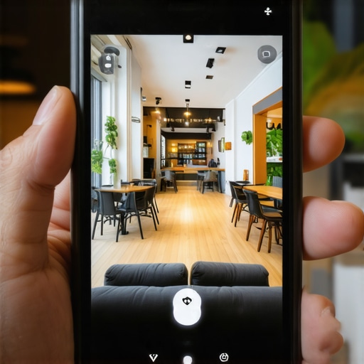 Smartphone screen showing an engaging 3D virtual tour of a local business, illustrating rich media integration