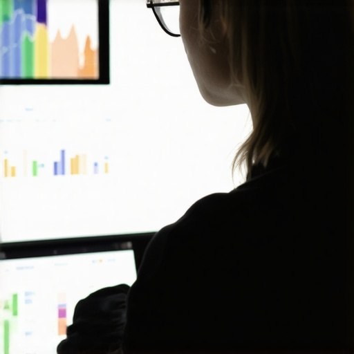 Business marketer analyzing local SEO performance metrics with AI tools