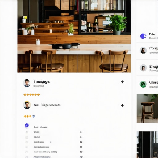 Visual representation of optimized Google My Business profile highlighting images, reviews, and engagement features.