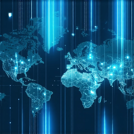 Digital map with AI analytics overlay for local SEO strategies.