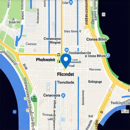 AI Geospatial Data Analysis for Local SEO Futuristic AI map overlay analyzing geospatial data for enhanced local SEO strategies