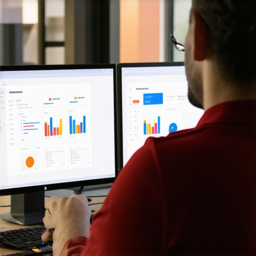 AI-driven Local SEO Dashboard Analysis Marketing professionals reviewing AI-enhanced local SEO performance metrics