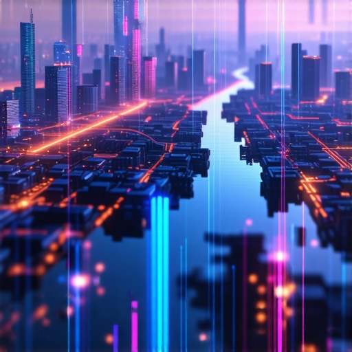 AI-driven Local Search Optimization Futuristic digital interface illustrating AI analyzing local business data for improved rankings