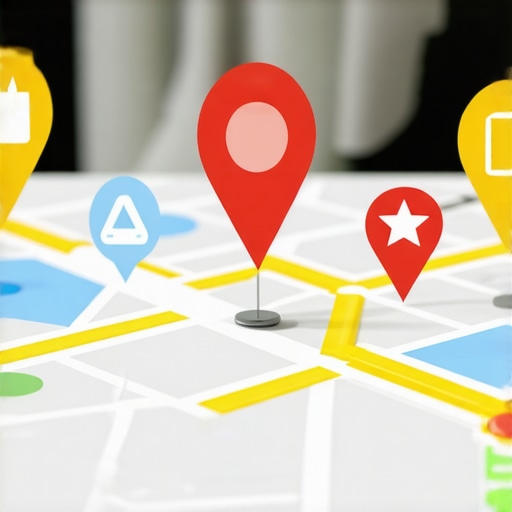 Advanced GMB Signals in 2026 Illustration of a local business with digital signals like reviews, AI icons, and map overlays surrounding it.