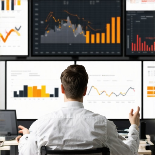 Analyzing GMB Data for SEO Marketing strategist reviewing Google My Business analytics and AI signals on computer screens.