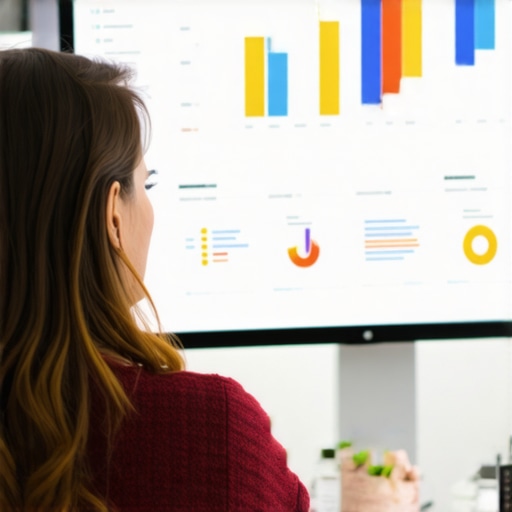 Digital marketing analyst reviewing local SEO performance charts