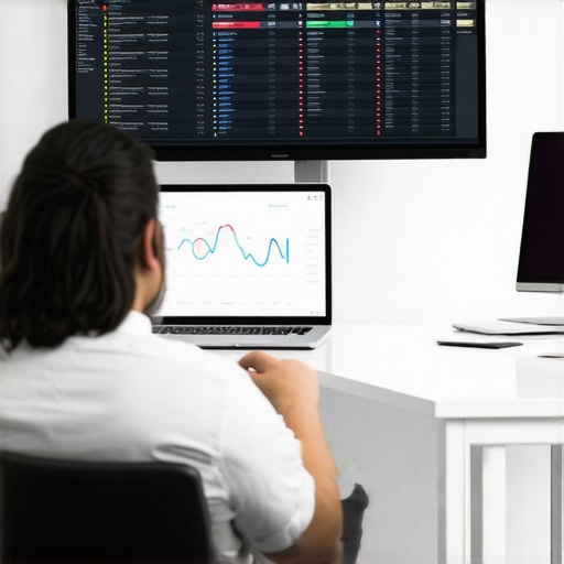 Person reviewing Google Business Profile metrics on a digital dashboard