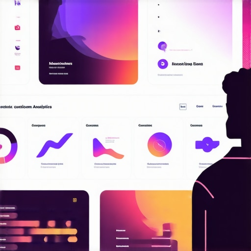 Futuristic dashboard with graphs and data points illustrating AI-driven customer interactions across platforms
