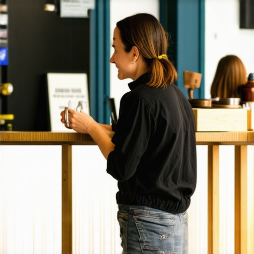Business owner and customers interacting warmly at a neighborhood event.