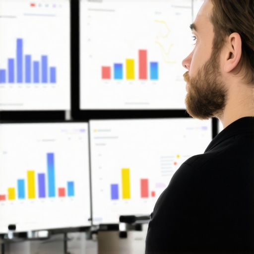 A professional analyzing complex behavioral data on a digital analytics dashboard, optimizing local Google My Business signals.