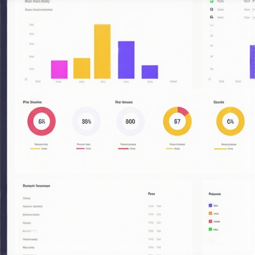 A modern analytics dashboard showing engagement and behavior metrics for local search optimization.