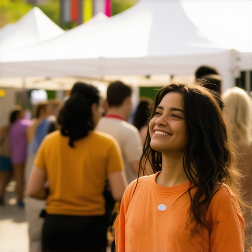 Residents enjoying a lively street festival representing local culture.