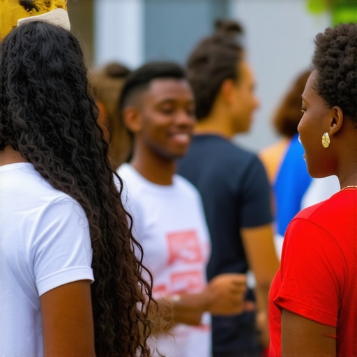 A lively community gathering with multiple ethnically diverse groups participating in regional celebrations.